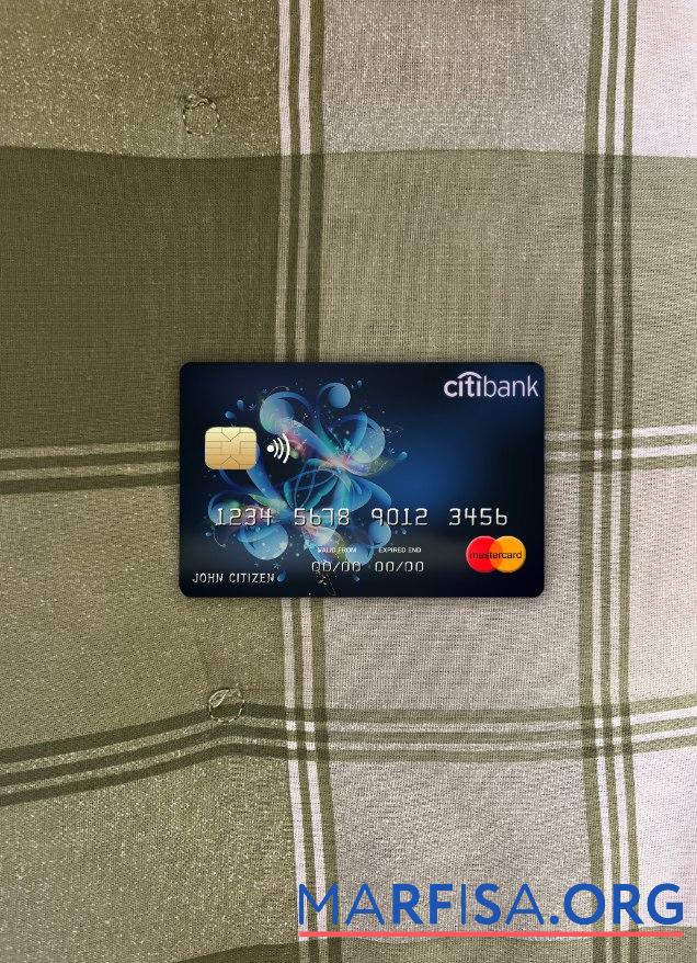 Downloadable Côte d'Ivoire Citi bank mastercard photolook front real example